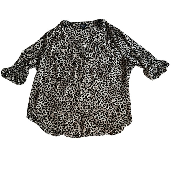 Torrid Cheetah Print Blouse Size 1 (XL/1X) - Picture 1 of 9